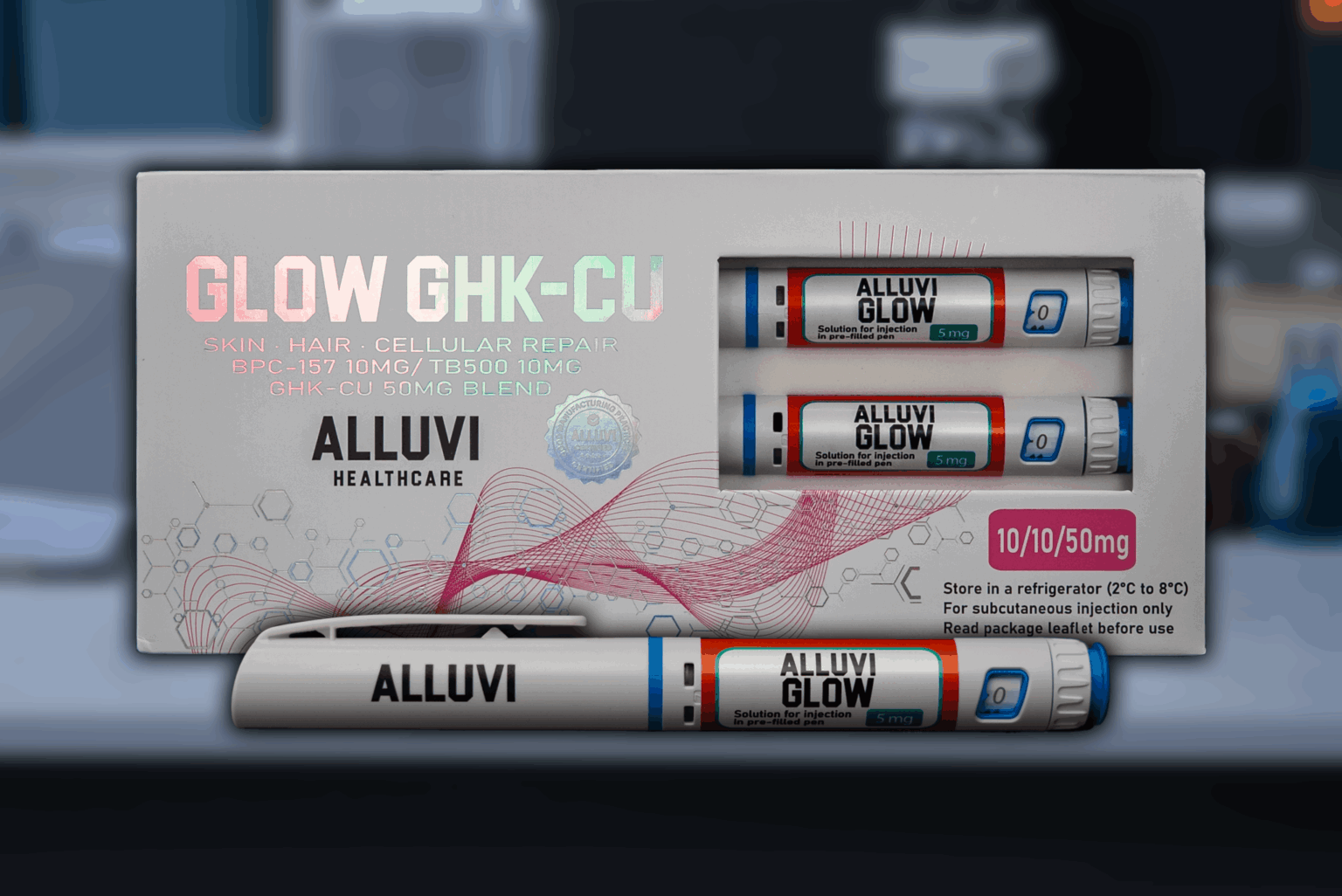 Alluvi Glow Peptide 70mg GHK-Cu Injection Pen - Image 2